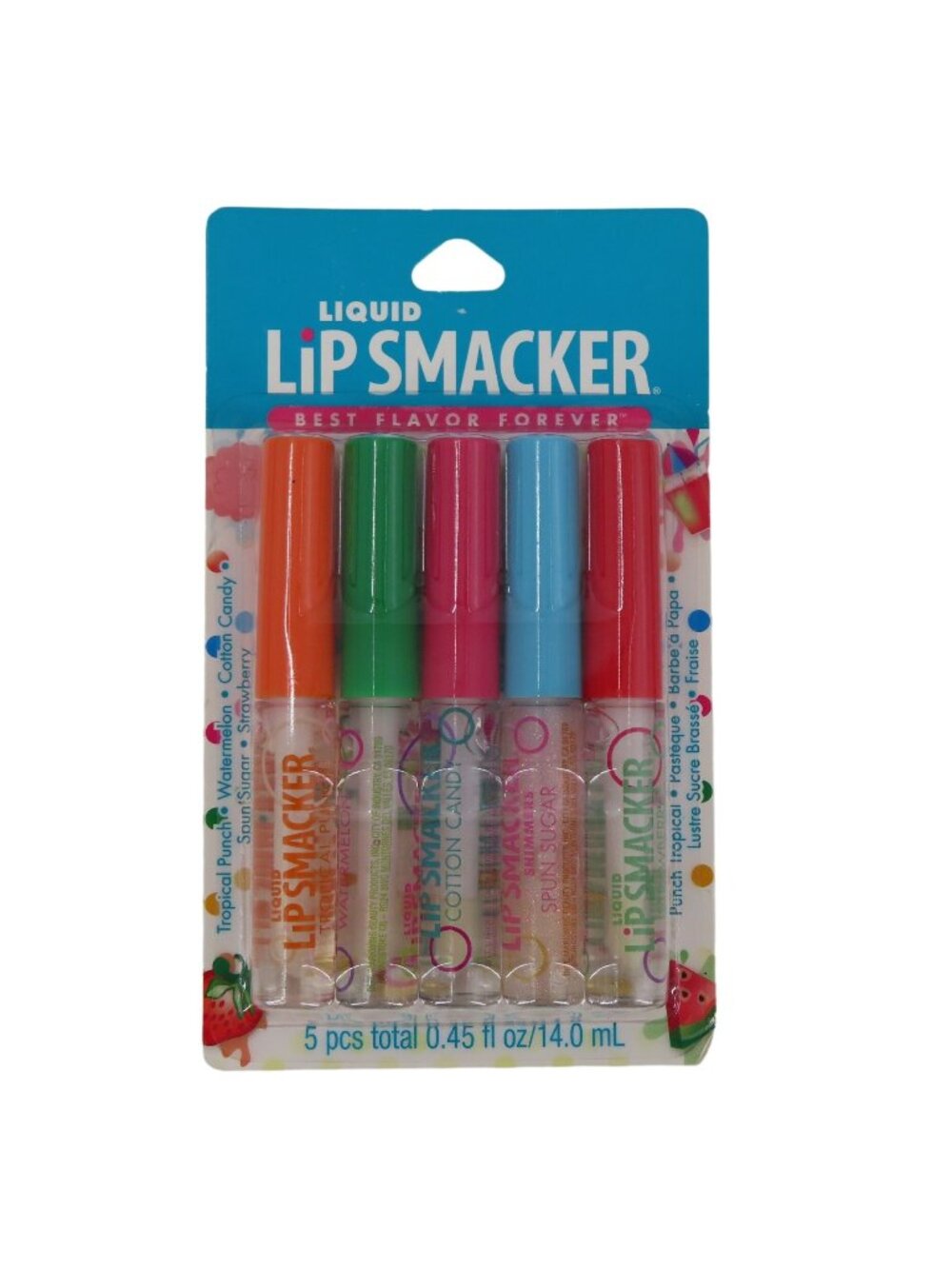 Lip Smacker Liquid Glosses 5 Pack Clear Glittered Flavored Party NEW Sealed